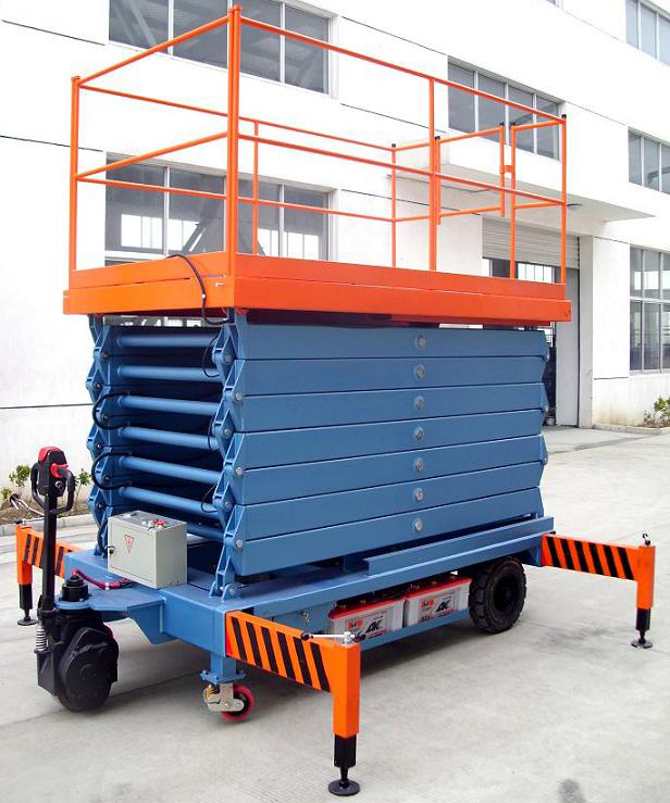 陵水助力行走剪叉式高空作业平台